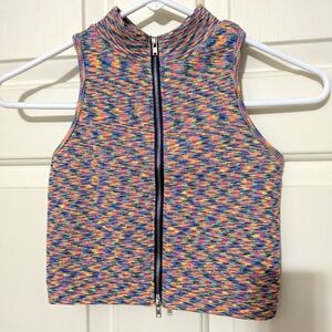 ❣️NWT Boutique Space-dye Zip-Up Tank, Size S/M 🌌🚀